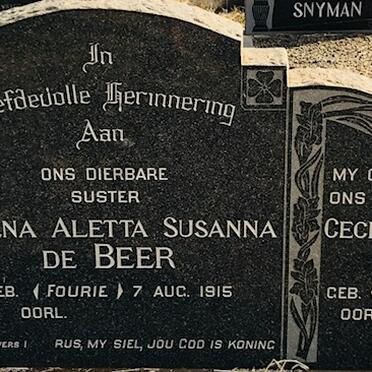 FOURIE Cecilia Johanna nee NEL 1885-1971