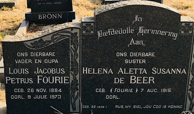 FOURIE Louis Jacobus Petrus 1884-1973