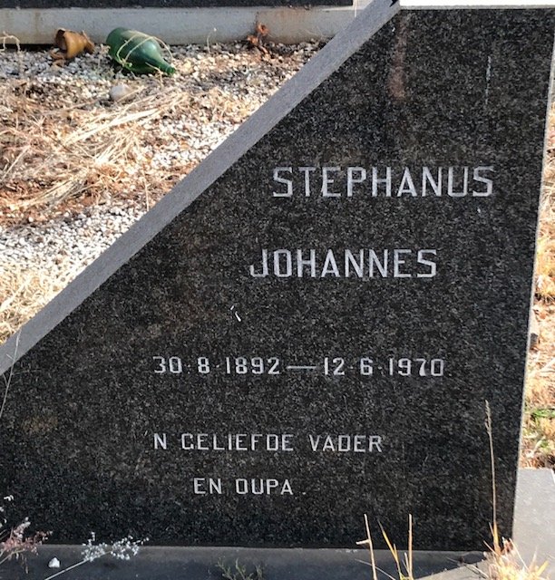 KRUGER Stephanus Johannes 1892-1970 &amp; Catharina Maria BOTHA 1905-1970
