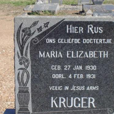 KRUGER Maria Elizabeth 1930-1931