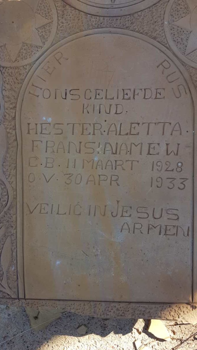 MEW Hester Aletta Fransina 1928-1933