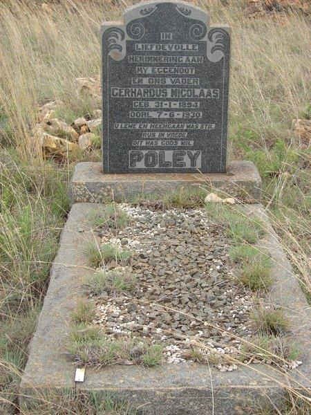POLEY Gerhardus Nicolaas 1894-1930