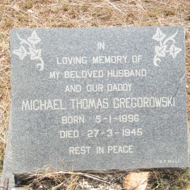 GREGOROWSKI Michael Thomas 1896-1945