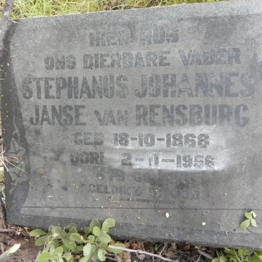 RENSBURG Stephanus Johannes, Janse van 1868-1956