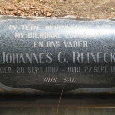 REINECKE Johannes G. 18?7-1967