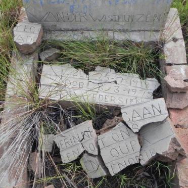 WESTHUIZEN W. Hendrik, van der 1918-1975