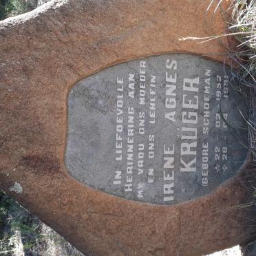 KRUGER Irene Agnes nee SCHOEMAN 1952-1991