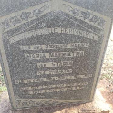 STADEN Maria Magrietha, van nee STEENKAMP 1884-1953