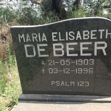 BEER Maria Elisabeth, de 1903-1996