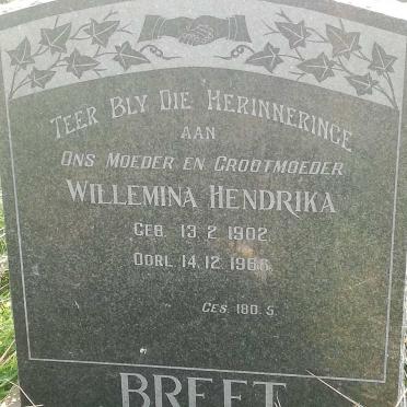 BREET Willemina Hendrika 1902-1966
