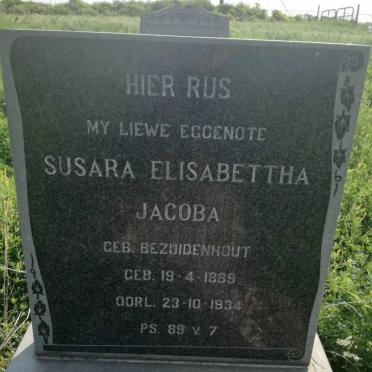BEER Susara Elisabettha Jacoba, de nee BEZUIDENHOUT 1889-1934