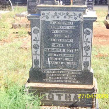 BOTHA Susanna Hendrika nee TERBLANCHE 19??-194?