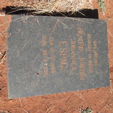 ESPAG Hendrik Joachim Johannes 1929-1930