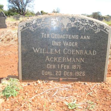 ACKERMANN Willem Coenraad 1871-1926
