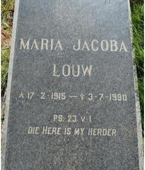 LOUW Maria Jacoba 1915-1990