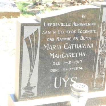 UYS Maria Catharina Margaretha 1917-1974