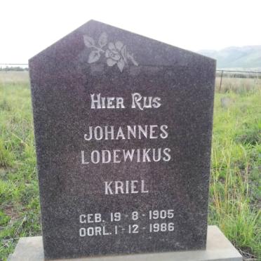 KRIEL Johannes Lodewikus 1905-1986