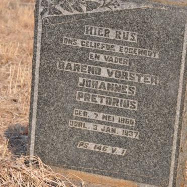 PRETORIUS Barend Vorster Johannes 1860-1937