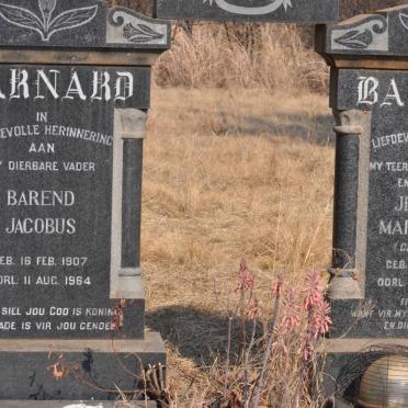 BARNARD Barend Jacobus 1907-1964 &amp; Jeanetta Margarietha DURAND 1905-1960