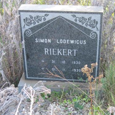 RIEKERT Simon Lodewicus 1930-1930