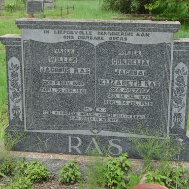 RAS Willem Jacobus 1858-1941 &amp; Cornelia Jacoba Elizabeth COETZEE 1873-1939