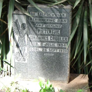 GROBLER Pietertjie Johannes 1934-1938