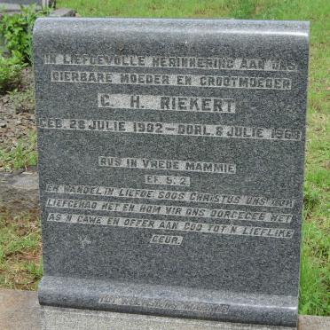 RIEKERT P.J. 1902-1942 &amp; C.H. 1902-1968