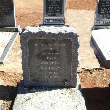 WARDLEY Jeane Christina 1939-1993