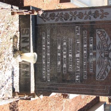 SNYMAN Wilhelmina Elizabeth, formerly GROBLER, nee ELS 1891-1966