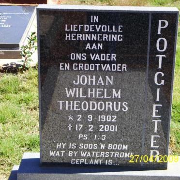 POTGIETER Johan Wilhelm Theodorus 1902-2001