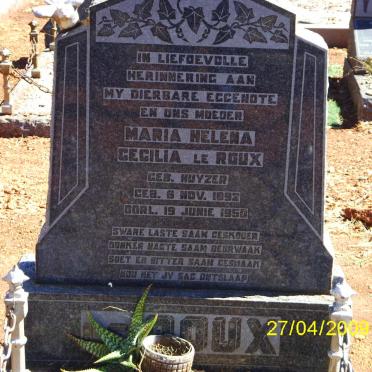 ROUX Maria Helena Cecilia, le nee HUYZER 1892-1950