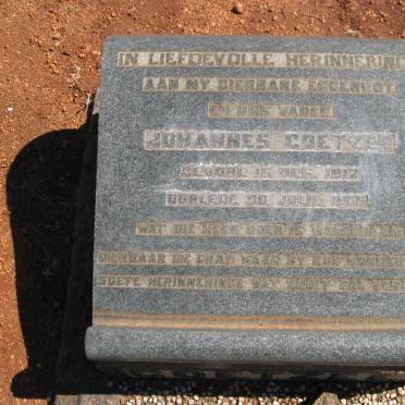 COETZEE Johannes 1912-1956