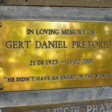 PRETORIUS Gert Daniel 1923-2001