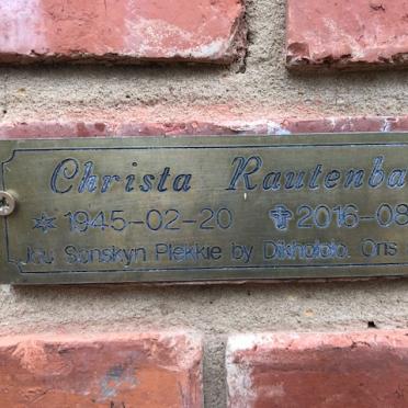 RAUTENBACH Christa 1945-2016
