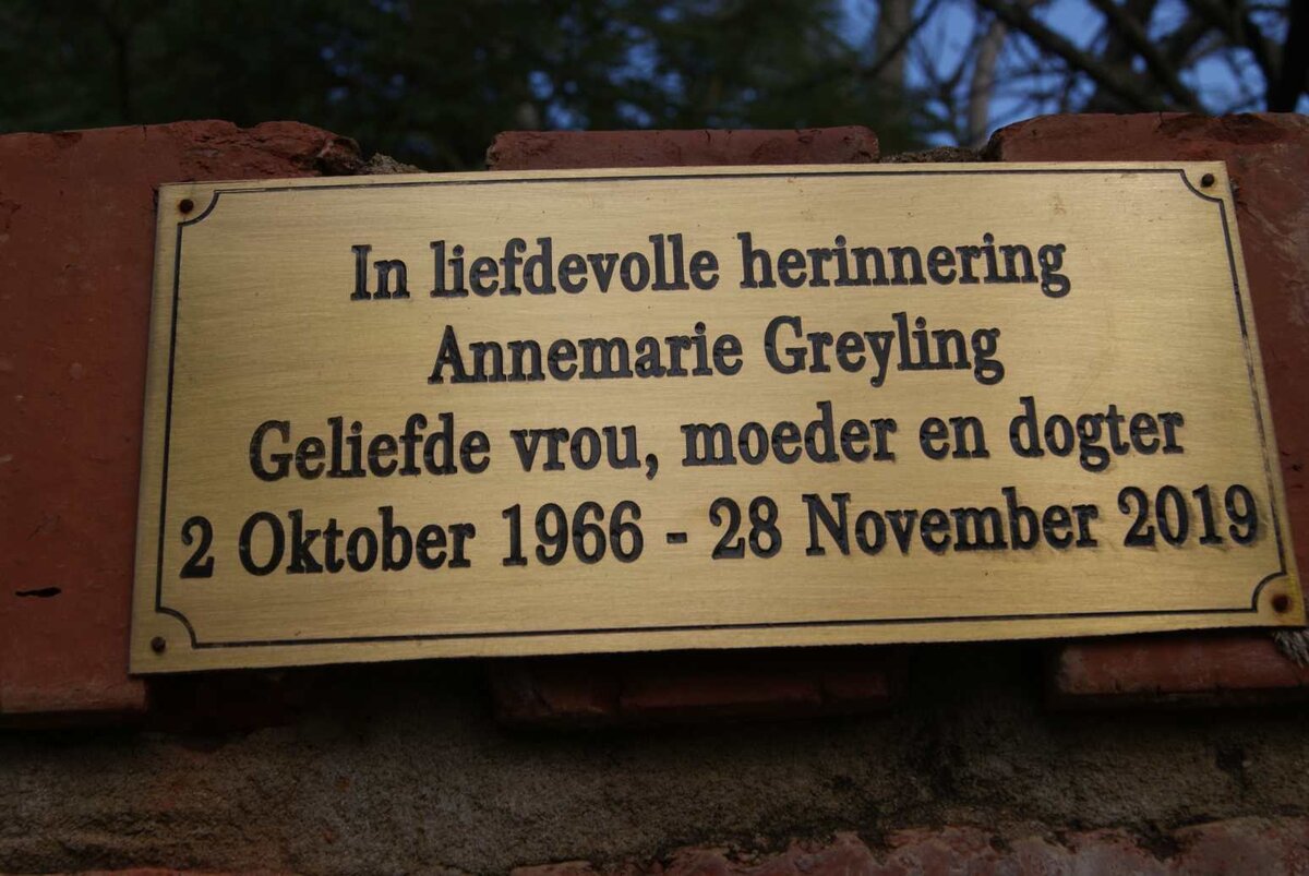 GREYLING Annemarie 1966-2019