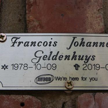 GELDENHUYS Francois Johannes 1978-2019
