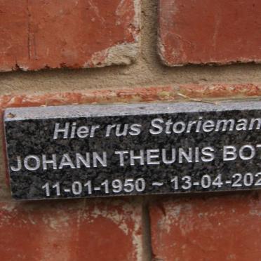 BOTHA Johann Theunis 1950-2020