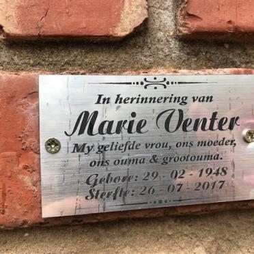 VENTER Marie 1948-2017