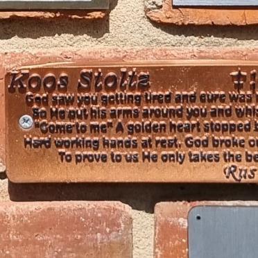 STOLTZ Koos 1952-2020