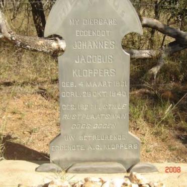 KLOPPERS Johannes Jacobus 1861-1940