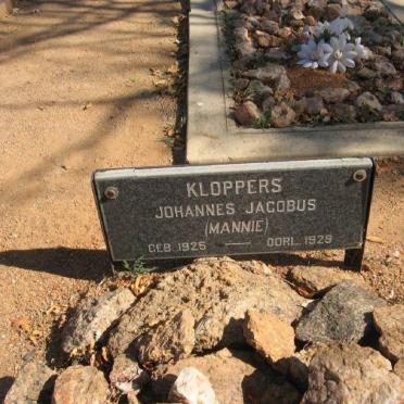 KLOPPERS Johannes Jacobus 1925-1929