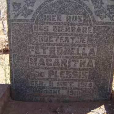 PLESSIS Petronella Magaritha, du 1914-1919