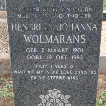 WOLMARANS Hendrina Johanna 1901-1982