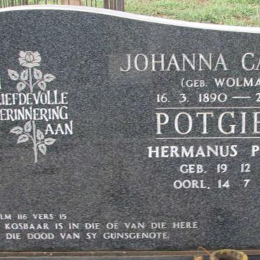 POTGIETER Hermanus Philippus 1888-1981 &amp; Johanna Catharina WOLMARANS 1890-1973