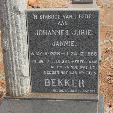 BEKKER Johannes Jurie 1928-1988