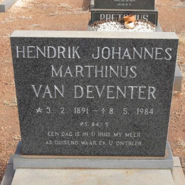 DEVENTER Hendrik Johannes Marthinus 1891-1984