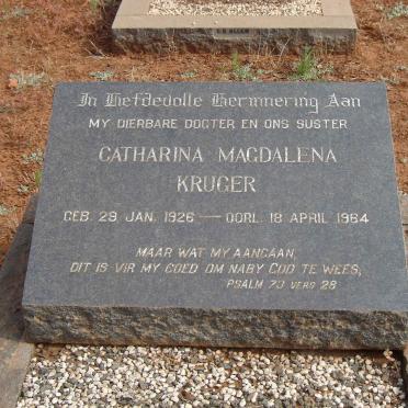 KRUGER Catharina Magdalena 1926-1964