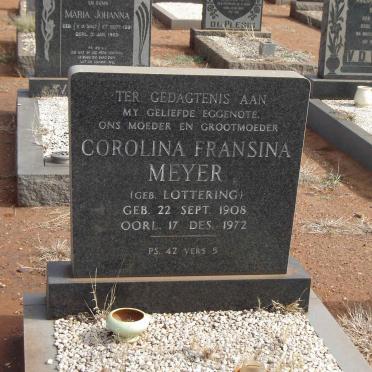 MEYER Carolina Fransina nee LOTTERING 1908-1972
