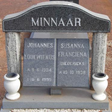 MINNAAR Johannes Lodewiekus 1934-1995 &amp; Susanna Franciena DIEDERICKS 1938-
