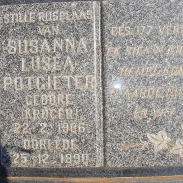 POTGIETER Susanna Lusea nee KRUGER 1906-1990